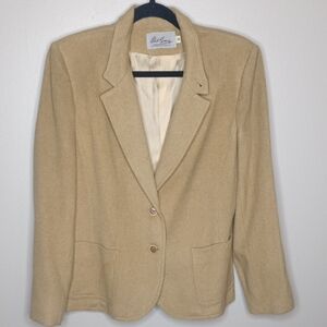 Vintage Heritage Camel Hair Classic Tan Blazer by Phil Carry Size 10